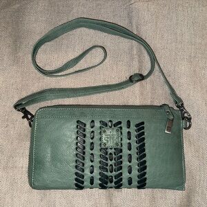 Marlow Green Wristlet with Black Accents